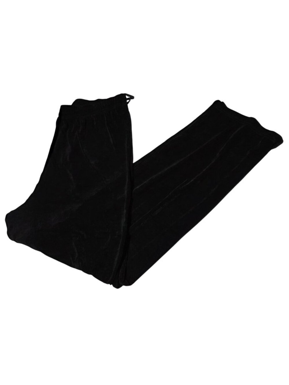Vonda Ds Black Velvet Lounge Pants Size XXL Wide Leg Y2K Elastic Waist USA Made